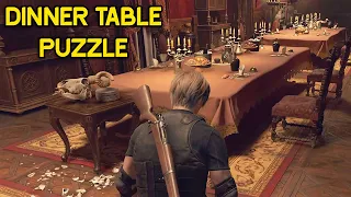 Resident Evil 4 Remake - Dining Table Puzzle (Serpent Head Puzzle)