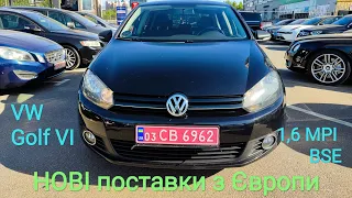 НОВІ поставки, VW Golf VI, 1,6 MPI BSE, 8900$