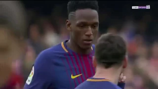 Así fue el debut de Yerry Mina como titular en el Barcelona HD 720p (11/02/18)