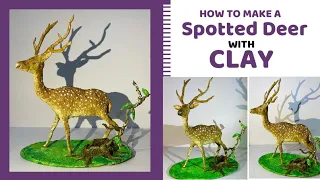 how to make a deer using clay||diy home decor||easy clay craft tutorial||animal sculpture idea||