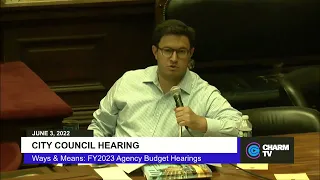 FY2023 Agency Budget Hearings; June 3, 2022