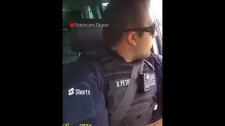 Idiot Brake Checks Off Duty Cop