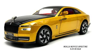 Rolls Royce Spectre Gold Diecast Metal Car Model