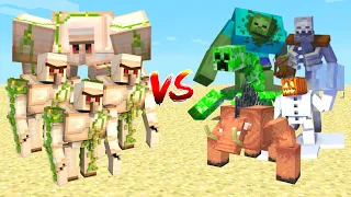 IRON GOLEM ARMY vs ALL MUTANT CREATURES ARMY in Minecraft Mob Battle