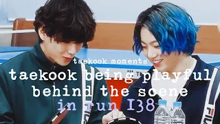 taekook being playful & piggyback behind the scene in run ep 138 || taekook moments