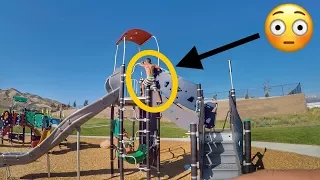 KID WHO BROKE COLLARBONE CAN'T STOP CLIMBING THINGS