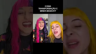 OLHA ESSA TRANSFORMAÇÃO COM MINHA MÚSICA! #cantora #cabelo #react