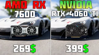 AMD RX 7600 vs NVIDIA RTX 4060 Ti - 10 Games Test