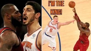 LEBRON JAMES FIGHTS ENES KANTER AND TALKS TRASH TO KRISTAPS PORZINGIS!