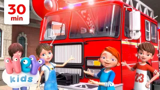Das Feuerwehrauto!  | Fahrzeuglied für Kinder | HeyKids Deutsch Kinderlieder