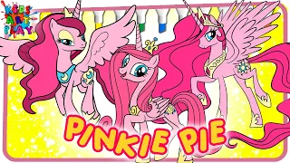 My Little Pony Cadence Luna and Celestia Color Swap As PINKIE PIE Coloring Pages How To Color