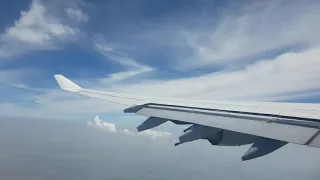 Lufthansa A340-600 takeoff at Mexico City (MEX)