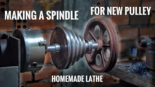 Making A Spindle For New Pulley || Homemade Lathe