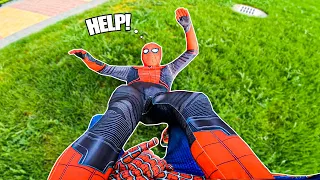 THE SPIDER-MAN LATE FOR SCHOOL! (First Person Parkour POV In Real Life)