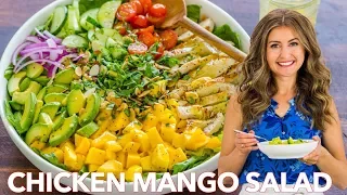 Perfect CHICKEN MANGO and AVOCADO SALAD + Easy Dressing