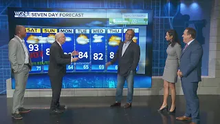 Jim Belushi does the weather with Skilling and Demetrius