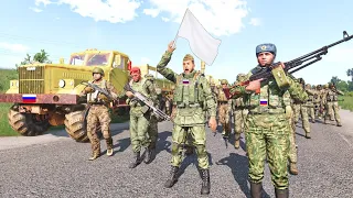 White Flag Raised! Today the Russian Army Invasion Near Crimea was Stopped by Ukraine