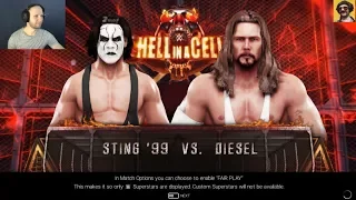 Обзор игры►WWE 2K19►Sting vs Diesel