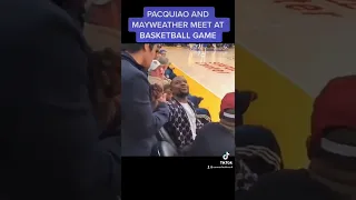 Pacquiao And Mayweather Meet At BasketBall Game