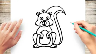 How To Draw Squirrel Easy