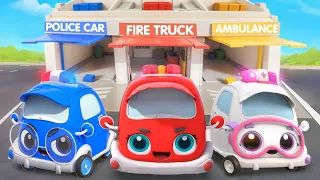 Little Rescue Squad - Fire Truck, Police Car, Ambulance | Vehicles Song | Kids Songs | BabyBus