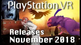 PSVR releases November 2018 | 17 New Playstation VR Games