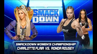 Charlotte Flair vs Ronda Rousey Smackdown Women's Championship