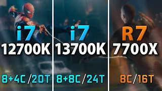 i7 13700K vs 12700K vs Ryzen 7 7700X // Test in 9 Games