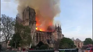 Notre Dame fire: French president vows to rebuild, seeks international help