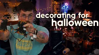come decorate for Halloween with me