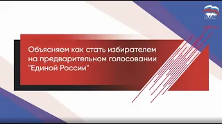 Регистрация выборщиков на предварительное голосование «Единой России». Инструкция