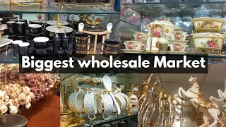 Lahore biggest wholesale market ShahAlam | Home Decor Crockery prices | Daraz & ShahAlam comparison