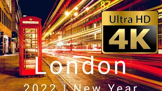 4K London New Year 2022 / Лондон Новогодний вечер 2022 4К