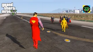 GTA5 - CAS VS ALL VERSIONS OF SUPERMAN#gtavmods#superman#supermanprime#cosmicamoursuperman#vs#60fps