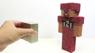 Monster Magnets Vs Minecraft Steve With TNT Armor (Minecraft Pro)