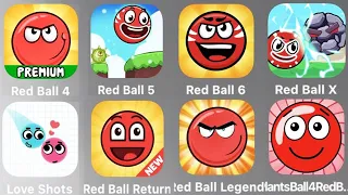 Red Ball 4,Red Ball 5,Red Ball 6,Red Ball X,Love Balls,Red Ball Return,Red Ball Legend,Plants Ball 4