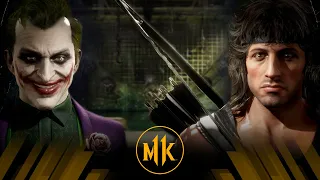 Mortal Kombat 11 - The Joker Vs Rambo (Very Hard)