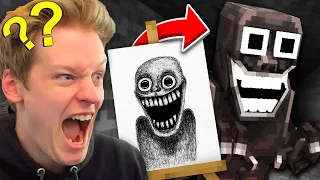 I Made Scary Drawings into Mobs to Fool My Friend..