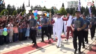 Baku 2015 flame arrives in Balaken