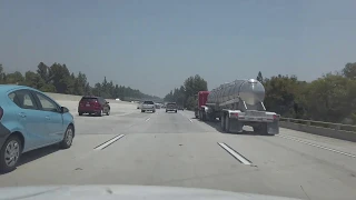 Dashcam LA CA Sunland Blvd EB 210 Foothill Freeway Fwy