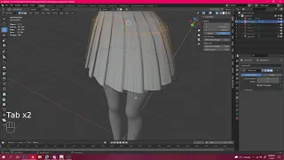 how to make a pleated skirt in blender