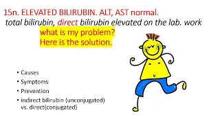 HIGH BILIRUBIN. CAUSES EXPLAINED. COJUGATED BILIRUBIN. Problems in the gallbladder and bile ducts.