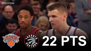 Kristaps Porzingis Full Highlights 2017.11.22 vs Raptors - 22 Pts, 12 Reb, 3 Blk