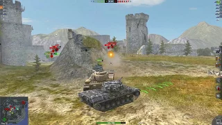 WoT Blitz Leopard 1 6.6K 6 kills defeat