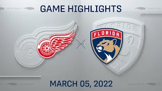 NHL Highlights | Red Wings vs. Panthers - Mar 5, 2022