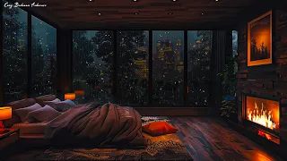Cozy Bedroom & Rain Sound | ASMR Heavy Rain for Sleep, Study and Relaxation, Meditation #1