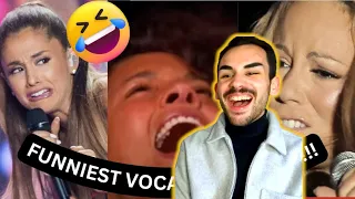 Singer's FUNNIEST VOCAL FAILS! | Reaction