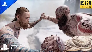 God of War PS5 Kratos Vs Baldur Boss Fight Son of ODIN Gameplay 60FPS 4K