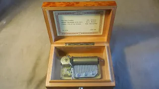 RARE & EXQUISITE REUGE 3 TUNE 36 NOTE THUYA WOOD MUSIC BOX "BLUE DANUBE/ MINUET/ VIENNA, CITY OF..."