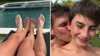 Tom Brady's Strange History Of Kissing His Son..